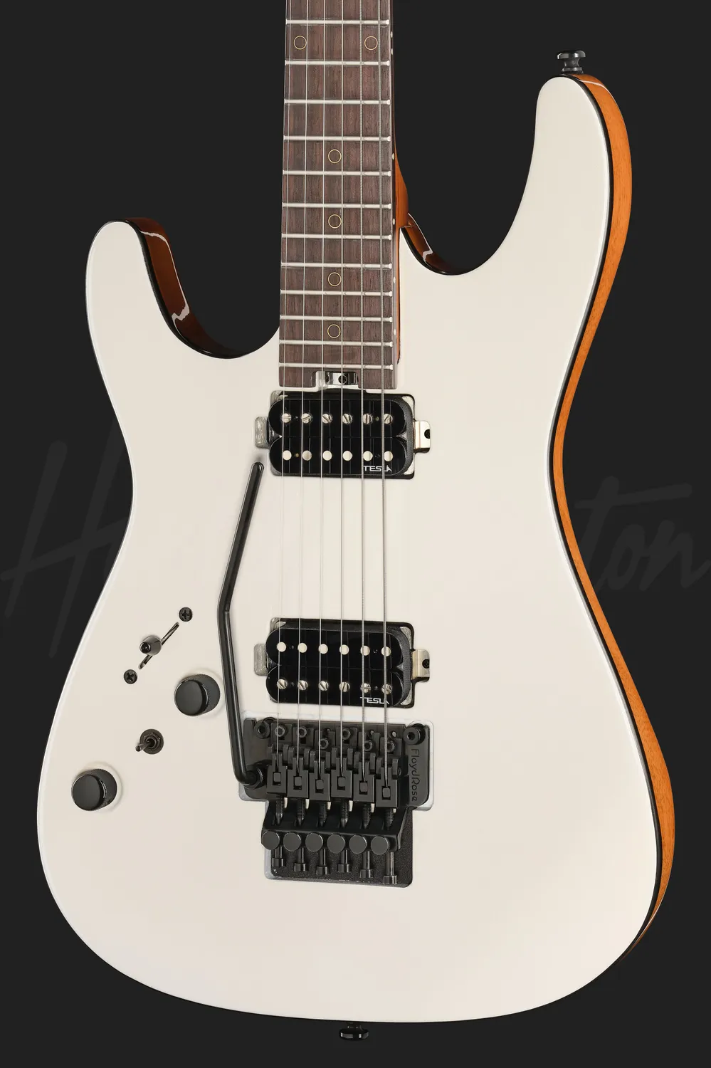 Harley Benton Fusion-IV HH LH RW FR E-Gitarre White Metallic Floyd Rose