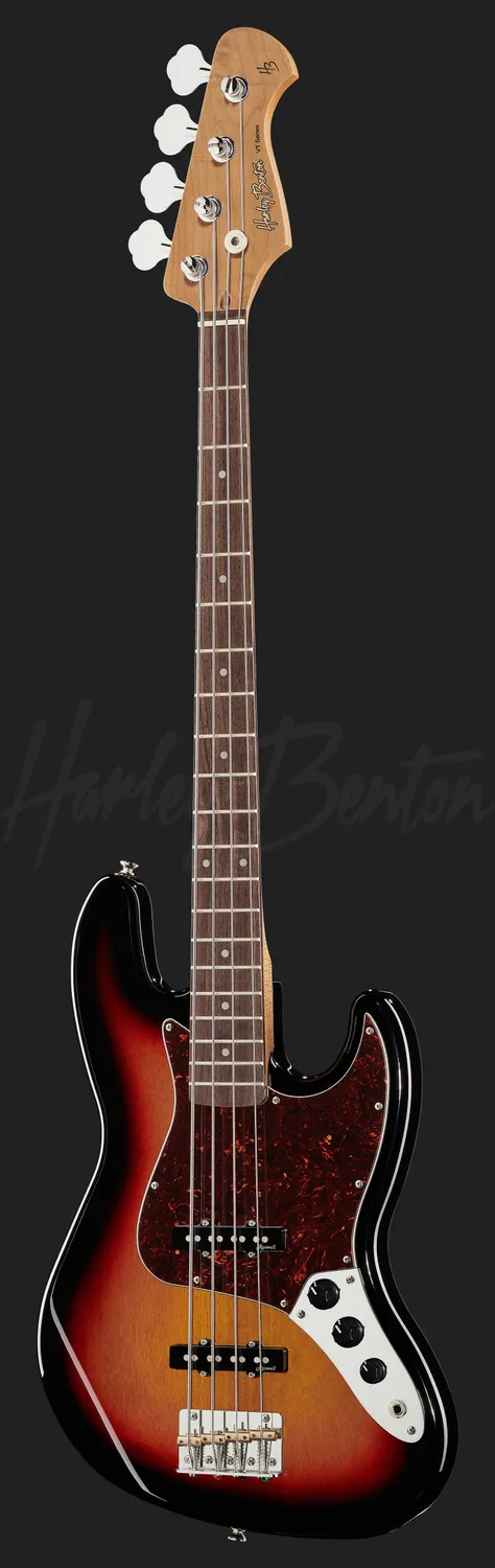 Harley Benton Vintage JB-62 E-Bass Sunburst 4-saitig