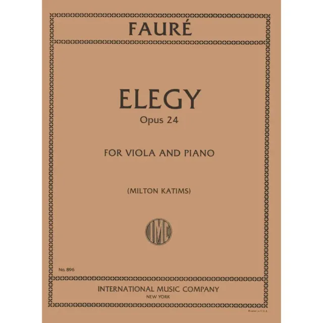 Fauré Elegie Op.24 Noten für Viola und Klavier Katims
