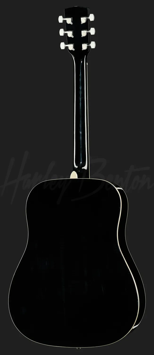 Harley Benton D-120LH Westerngitarre Schwarz Linkshand