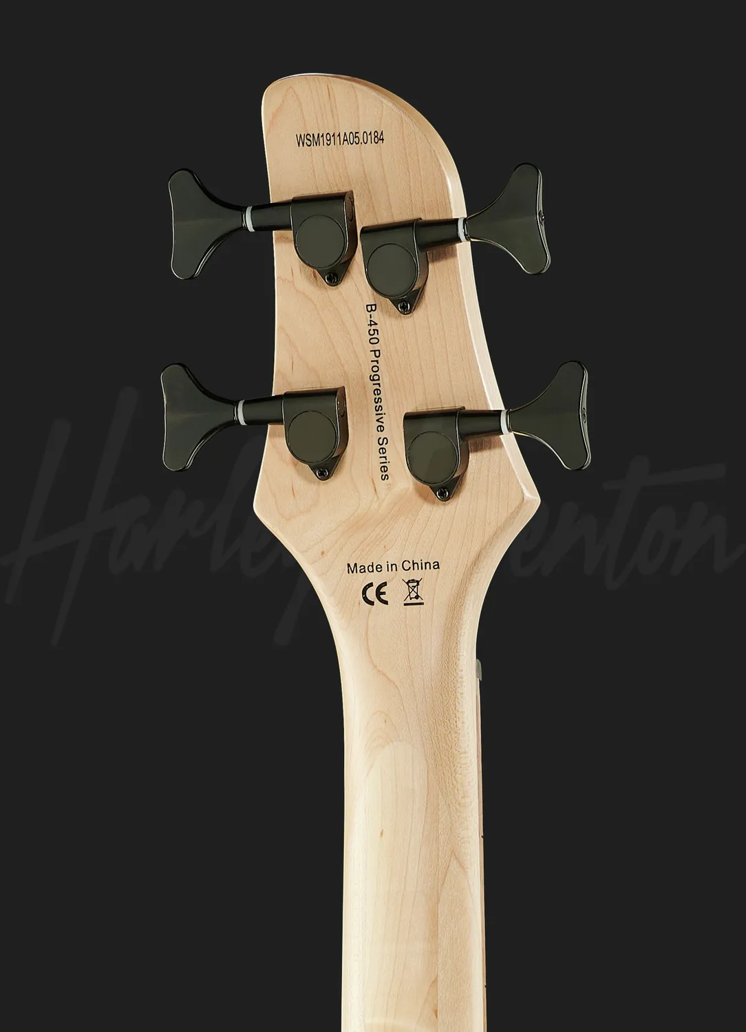 Harley Benton Pro B-450 E-Bass Black 24 Bünde