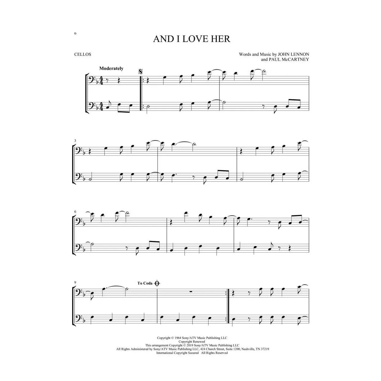 Hal Leonard Beatles for Two 23 Favorites 2 Cellos Noten
