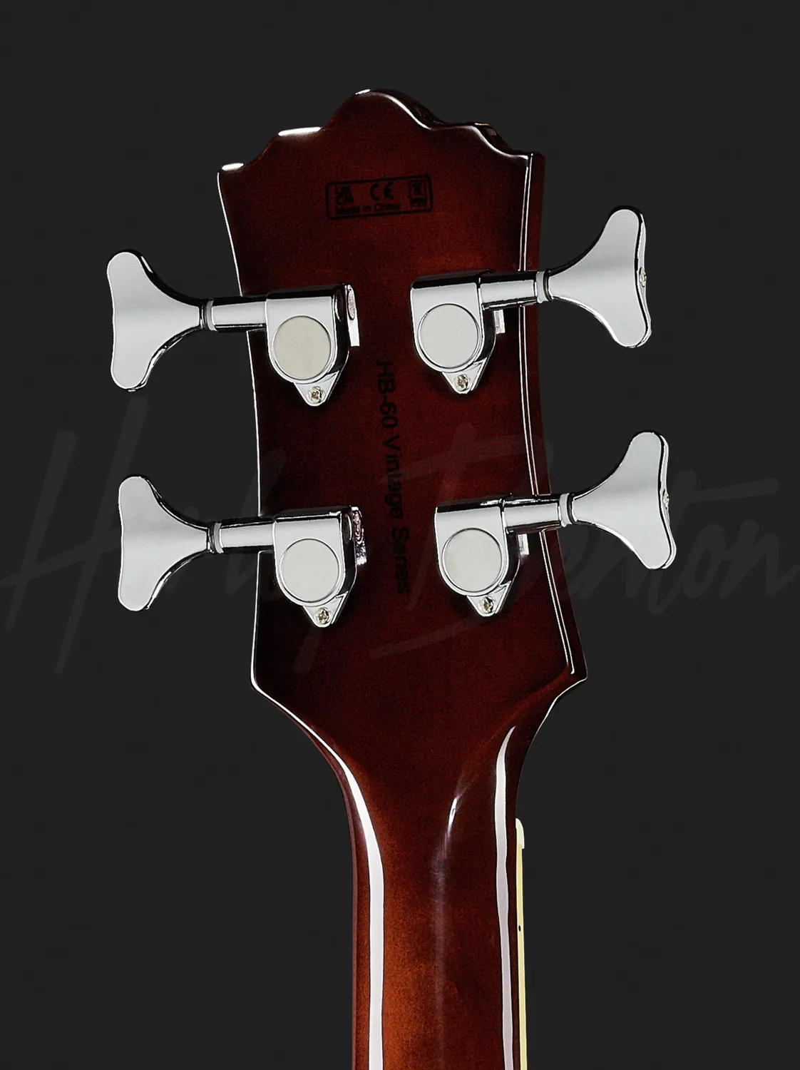 Harley Benton Vintage HB-60 WB Halbakustik-Gitarre Walnut