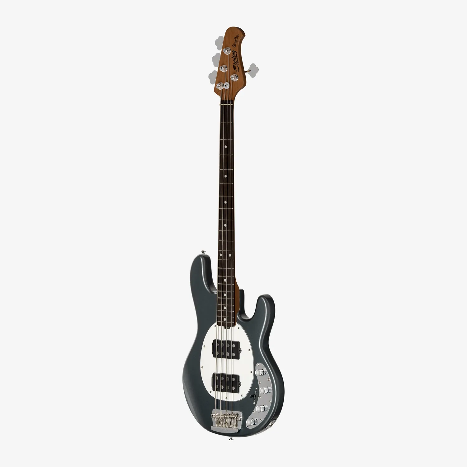 Sterling StingRay RAY34 HH E-Bass Charcoal Frost aktiv