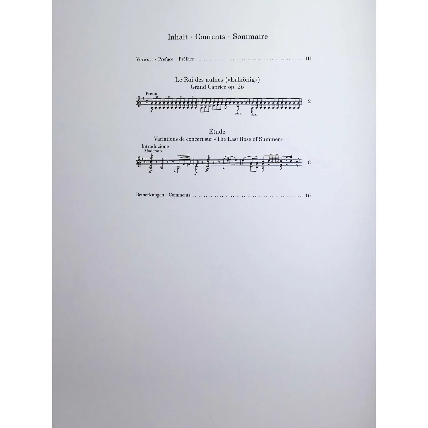 Henle Ernst Erlkönig Last Rose Noten Violine solo