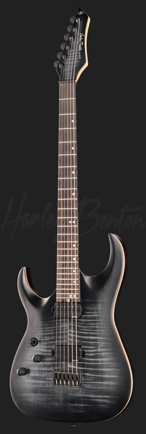 Harley Benton Amarok-BT LH Baritone E-Gitarre Black Flame Burst