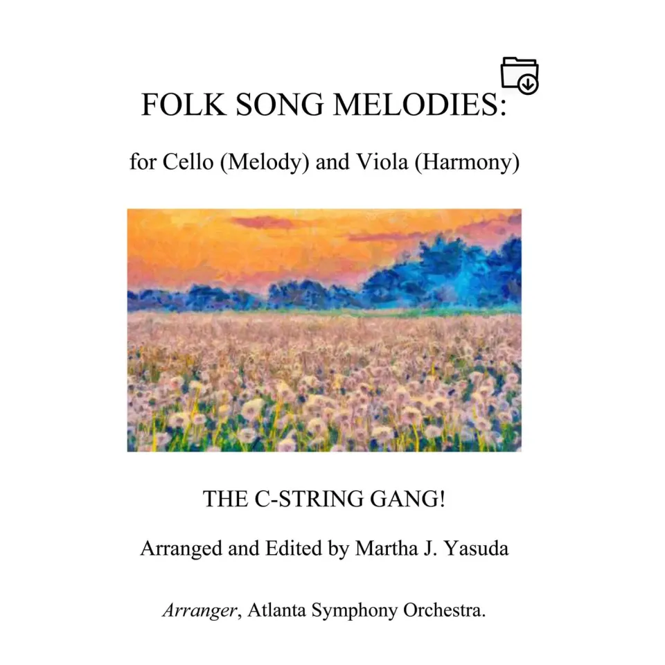 Yasuda Folk Song Melodies Cello Viola Noten Download Cello-Melodie