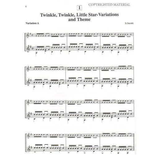 Suzuki Guitar School Volume 1 Gitarrenbegleitung Noten