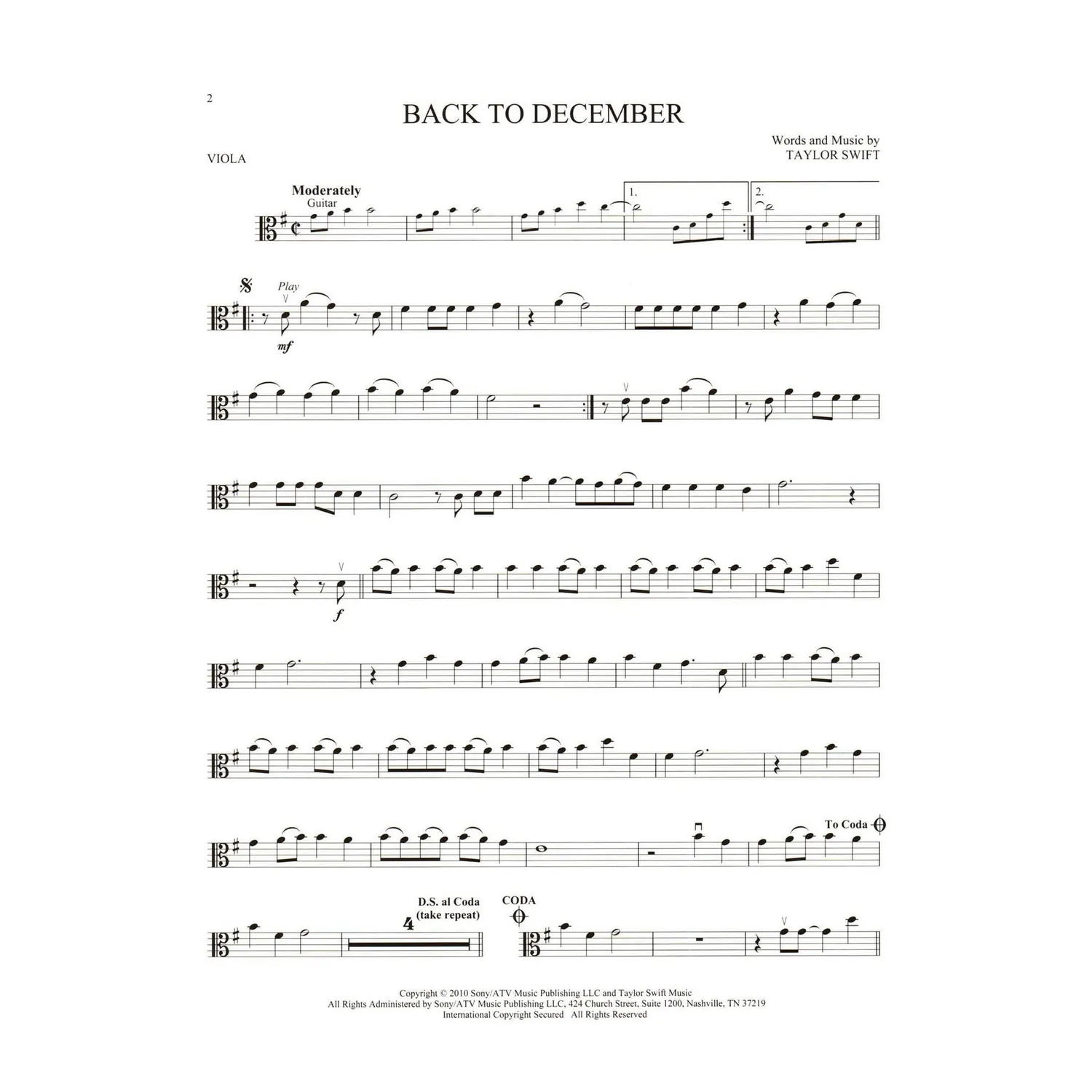 Hal Leonard Taylor Swift Play-Along Noten Bratsche Audio