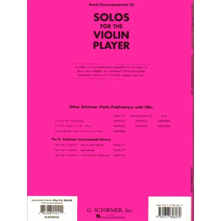 G. Schirmer Solos for the Violin Player Violinenoten Klavier