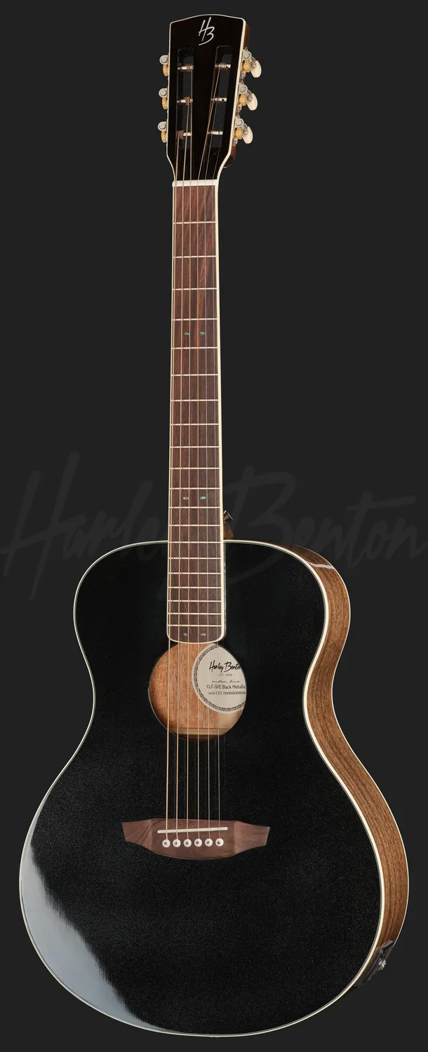 Harley Benton CLF-50E Black Metallic Westerngitarre Fichte