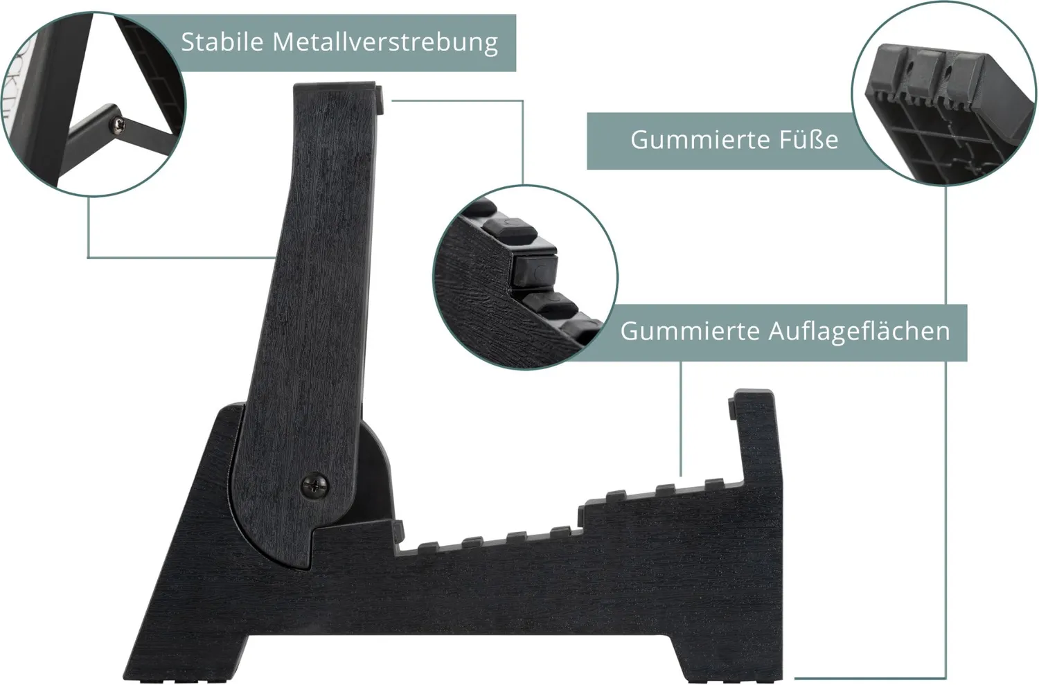 Rocktile GSF-2015S Gitarrenständer faltbar schwarz