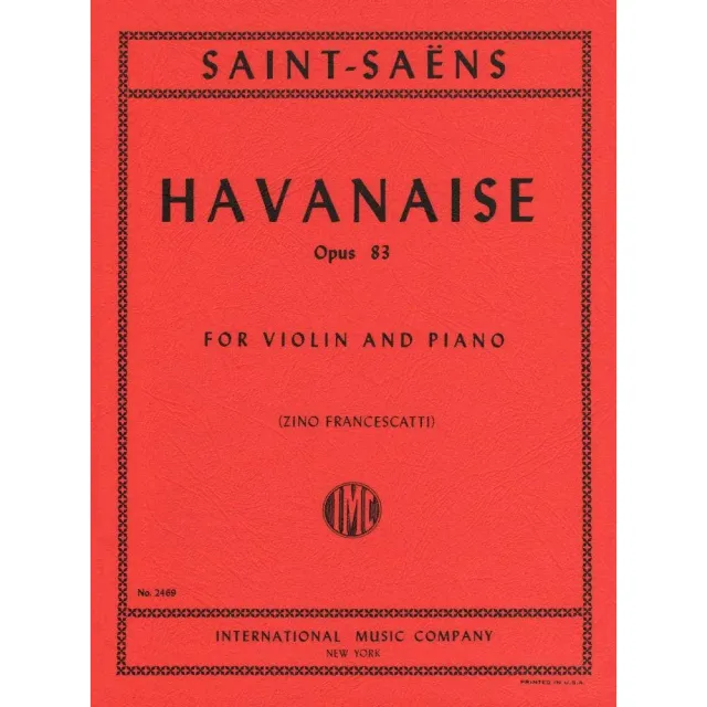 Saint-Saëns Havanaise Op. 83 Violinenoten mit Klavier