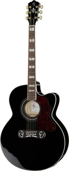 Harley Benton CL King-CE BK Westerngitarre schwarz massiv