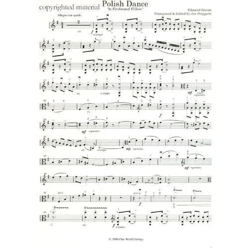 Shar Severn Polish Dance Noten Viola Klavier Ausgabe
