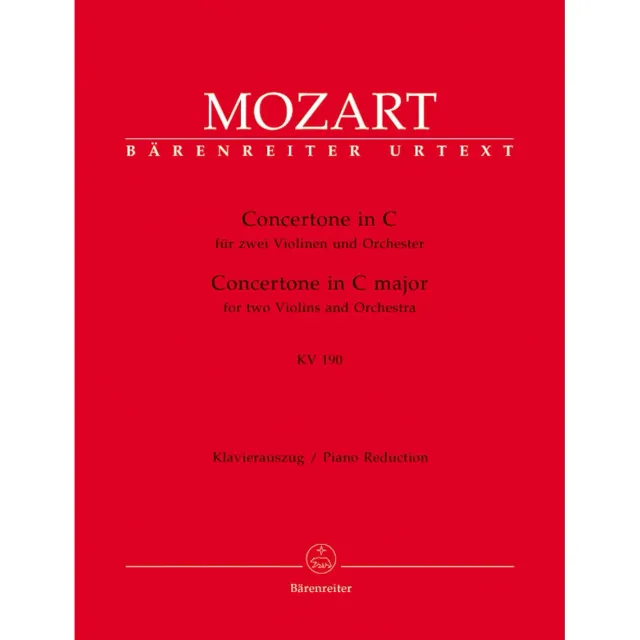 Bärenreiter Mozart Concertone K 190 Noten 2 Violinen Urtext