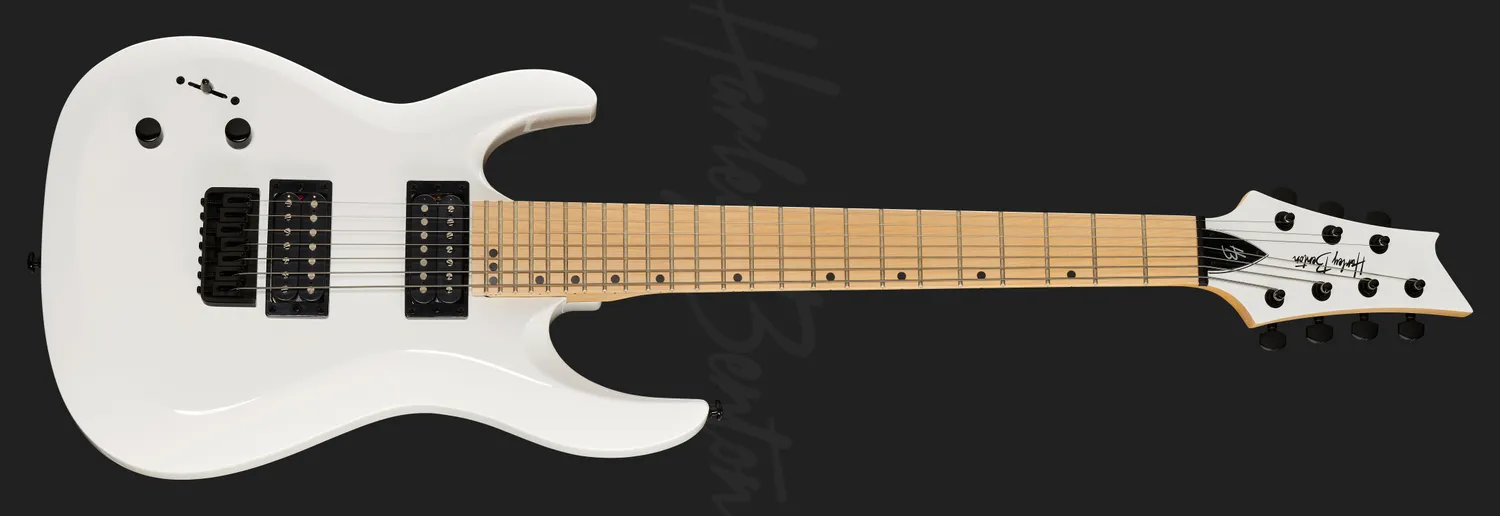 Harley Benton Rock R-457MN LH E-Gitarre 7-saitig weiß Linkshänder