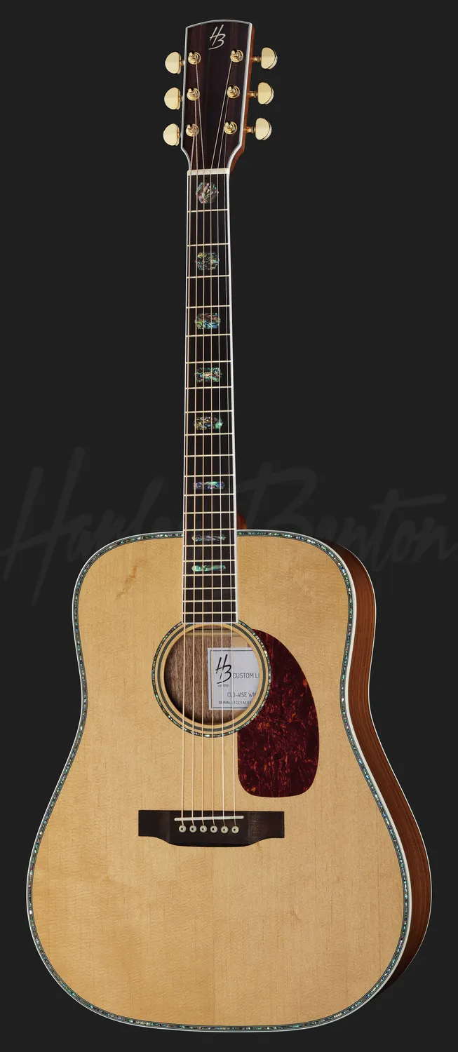 Harley Benton Custom CLD-41SE Westerngitarre Dreadnought Walnuss