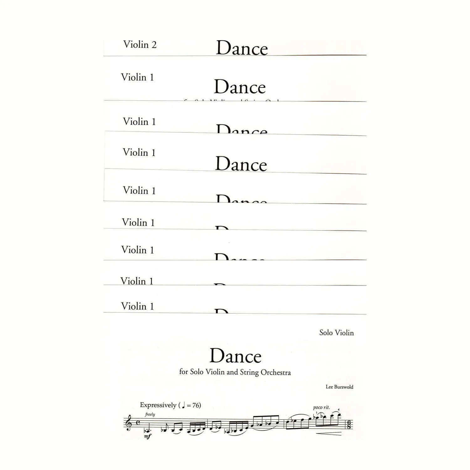 Latham Burswold Dance Solo-Violine Noten Streichorchester