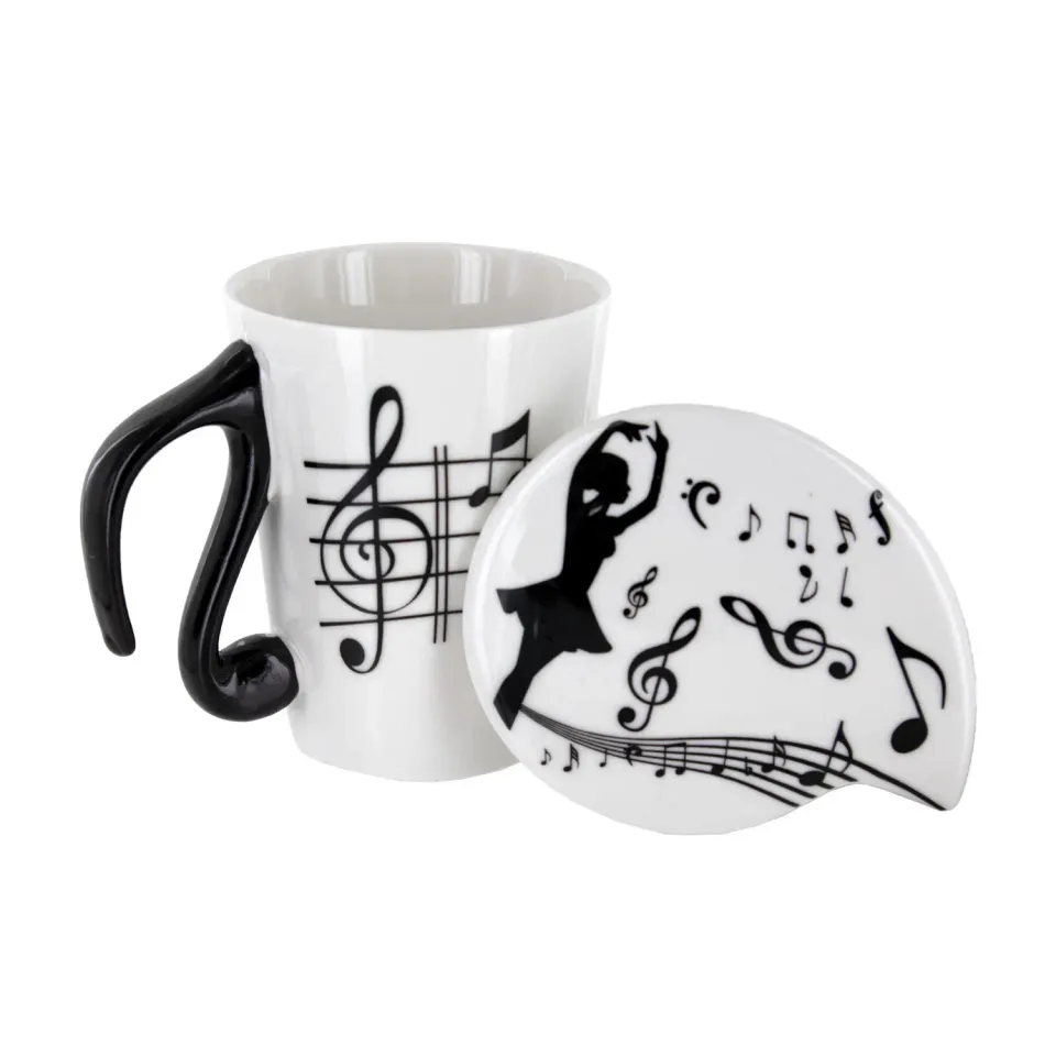 Shar Music Noten-Tasse abstrakt mit Untertasse Geschenk