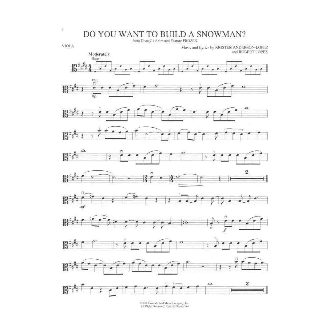 Shar Music Frozen Tangled Enchanted Noten Viola mit Audio