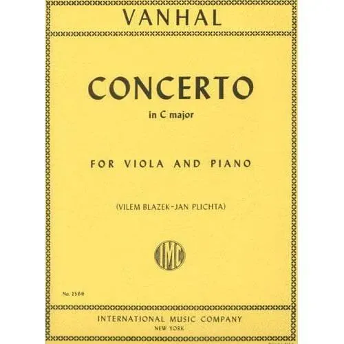 Vanhal Concerto C-Dur Noten Bratsche Klavier Plichta-Ausgabe