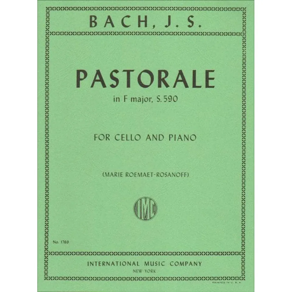Shar Music Bach Pastorale F-Dur BWV 590 Noten Cello Klavier