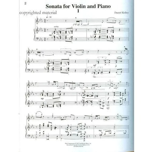 Last Resort Kelley Sonata Violinenoten mit Klavier