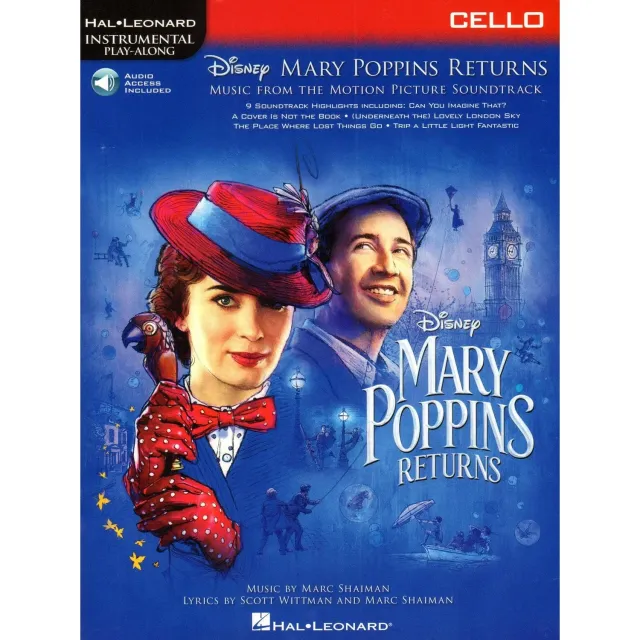 Hal Leonard Mary Poppins Returns Cellonoten für Cello mit Audio