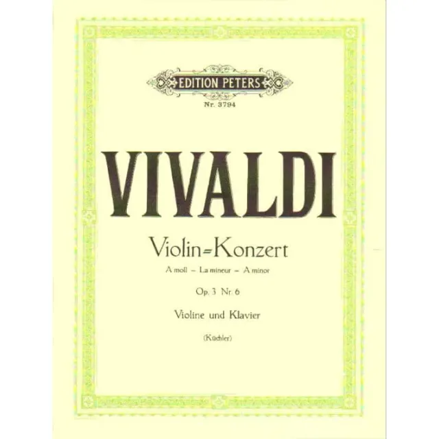Shar Music Vivaldi Op 3 Nr 6 RV 356 Noten Violine A-Moll