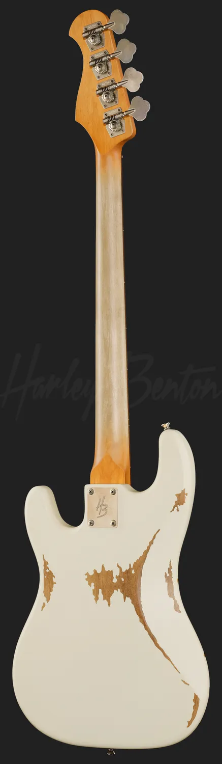 Harley Benton Vintage PB-62HA E-Bass Aged Olympic White