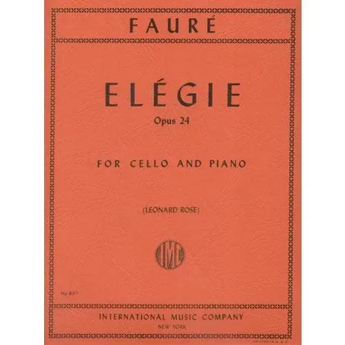 International Fauré Elegie Op.24 Noten Cello Klavier Rose