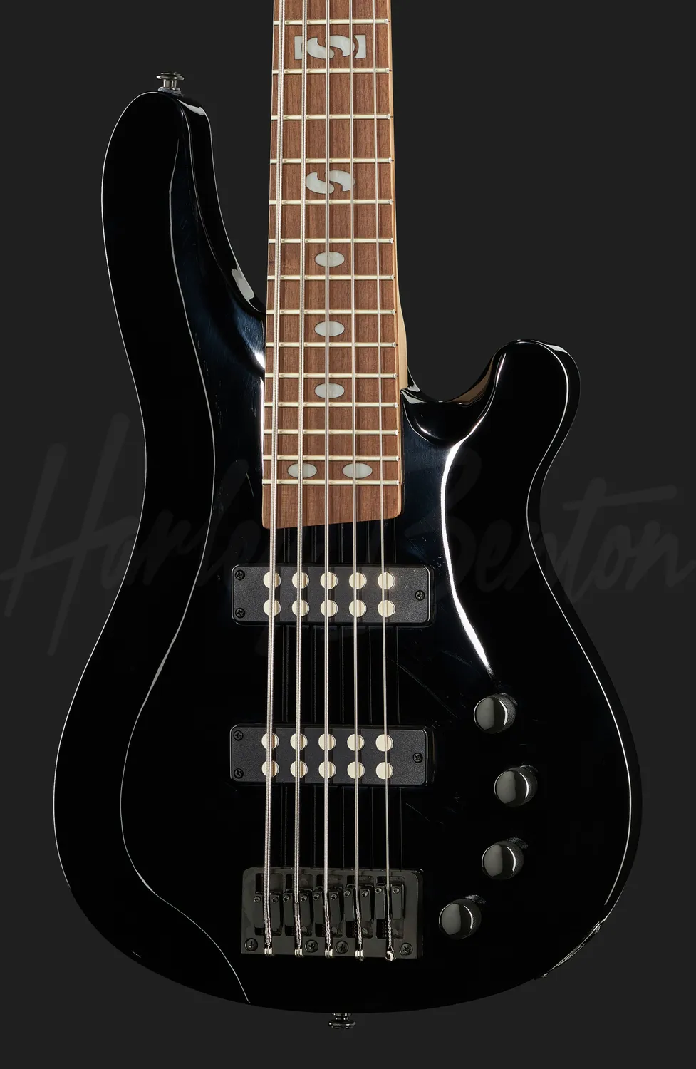 Harley Benton B-550 E-Bass Schwarz 5-saitig aktiv