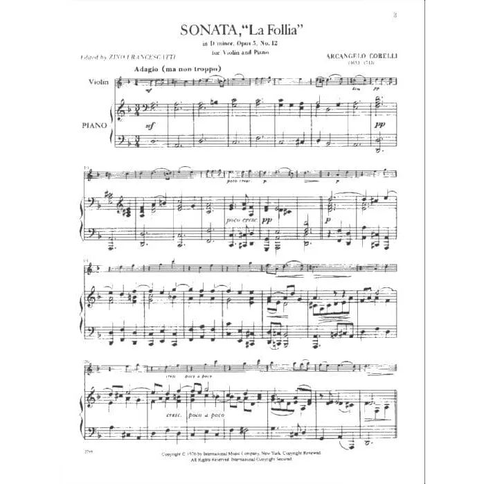 International Music Company Corelli La Folia Violinnoten