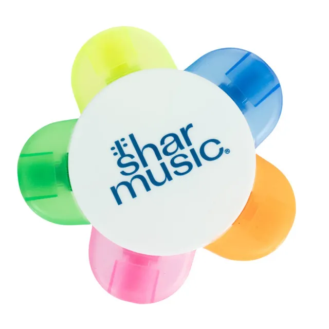 Shar Music Textmarker 5 Farben Zubehör Noten farbig