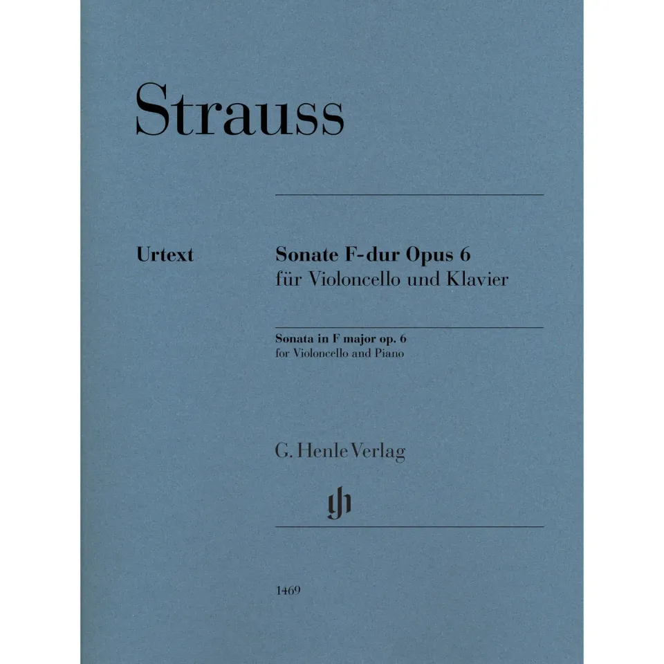 Henle Strauss Sonate F-Dur Op. 6 Noten Cello Klavier