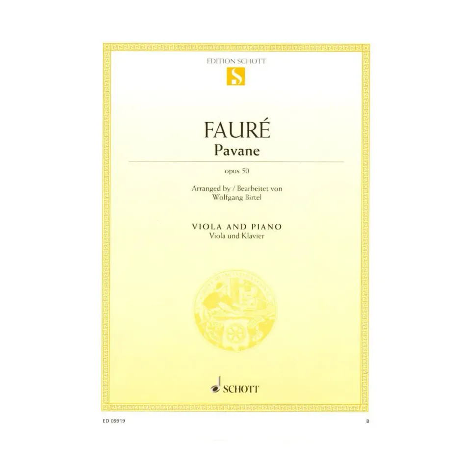 Fauré Pavane Op.50 Noten Viola Klavier Schott Birtel