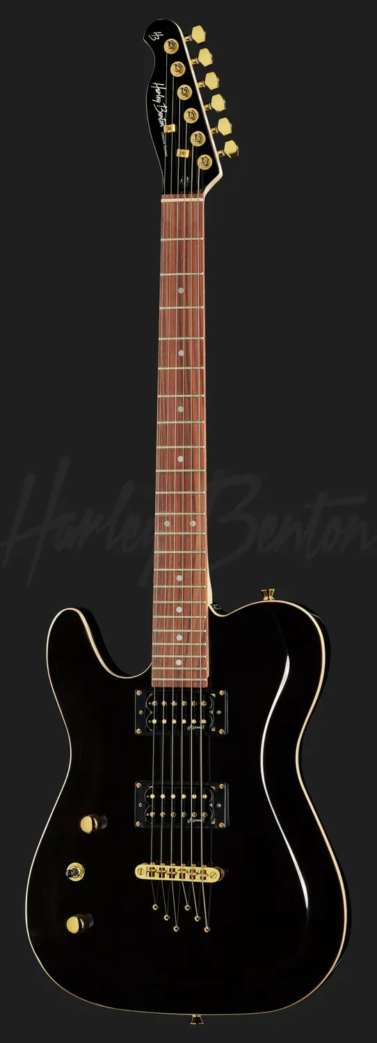 Harley Benton TE-40 LH TBK E-Gitarre Linkshand schwarz