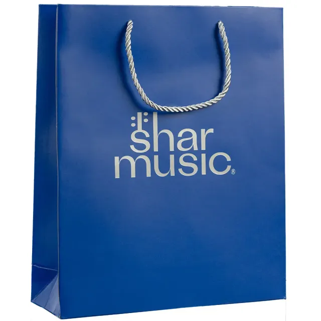 Shar Geschenktasche blau mit Silbergriff