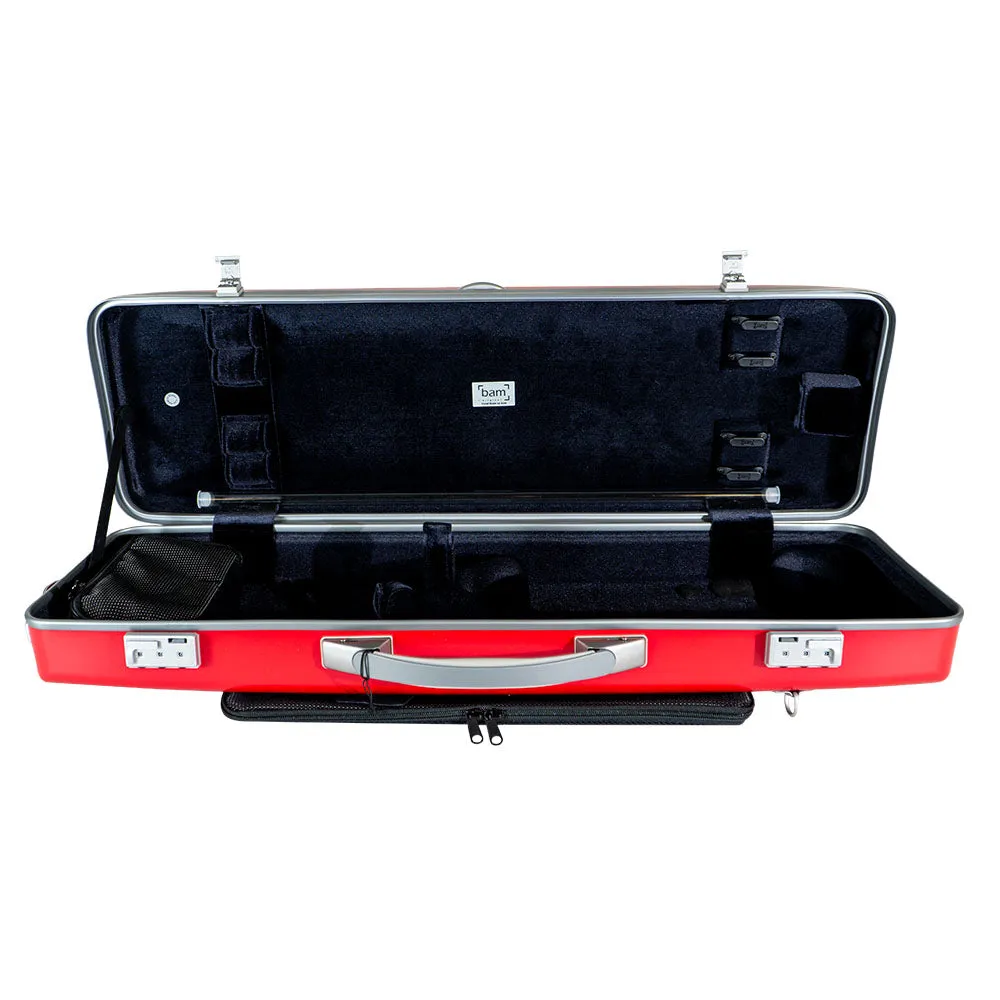 BAM Graffiti Hightech Violinkoffer 4/4 Himbeer-Silber
