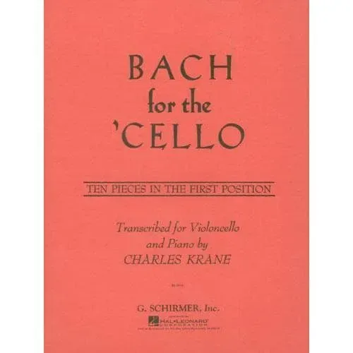 Schirmer Bach for the Cello Noten Cello Klavier erste Lage