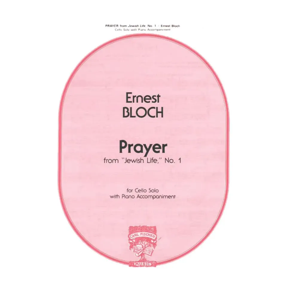 Bloch Prayer Jewish Life Nr.1 Cellonoten Cello Klavier