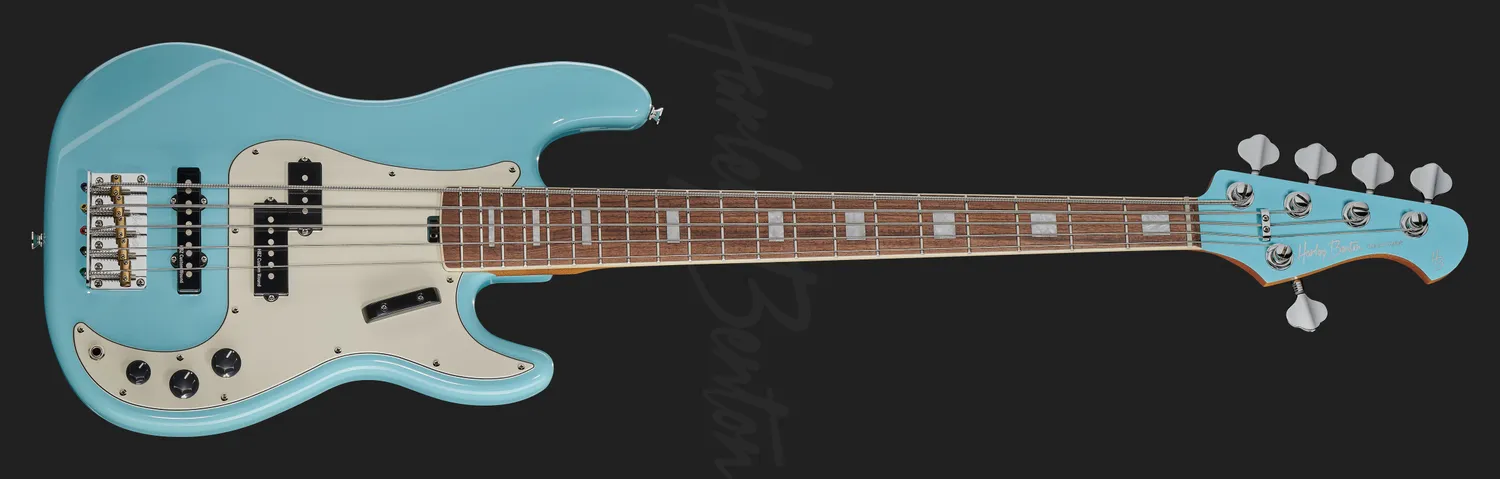 Harley Benton MV-5PJ E-Bass 5-saitig Daphne Blue