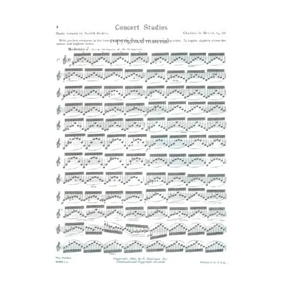 Bériot First 30 Concert Studies Op. 123 Noten Violine Konzert