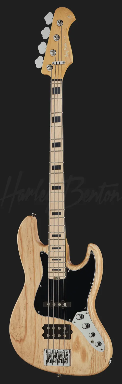 Harley Benton MJ-4MN E-Bass Natural Aktiv DAddario