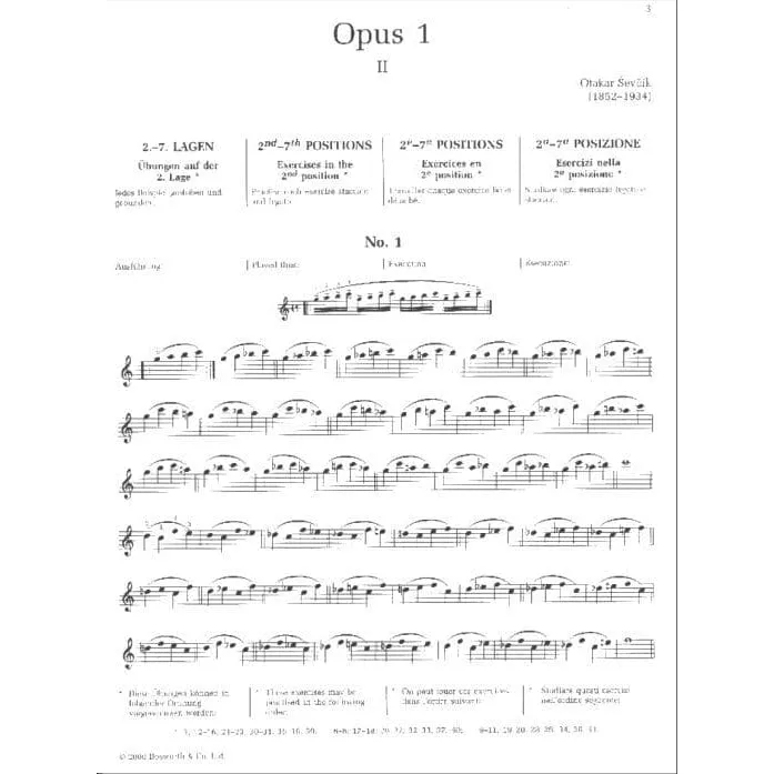 Shar Music Sevcik Op 1 Part 2 Violintechnik Noten 1. Lage