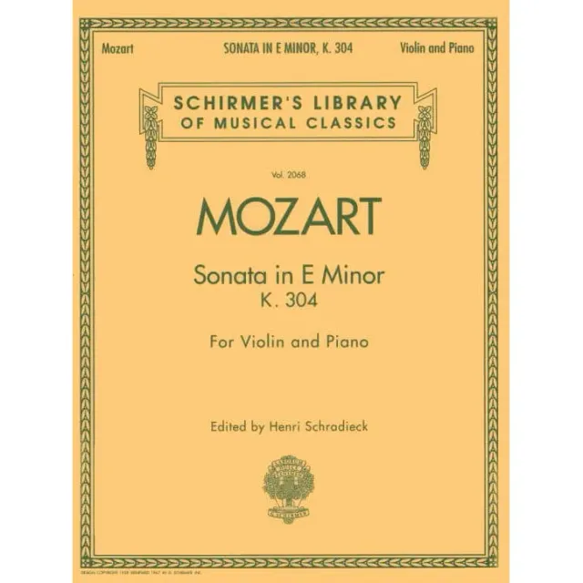 Shar Music Mozart Sonate e-Moll K 304 Violinenoten Violine Klavier