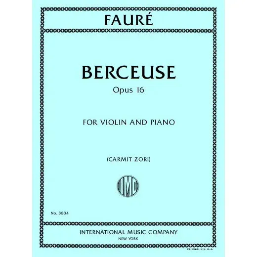 Fauré Berceuse Op.16 Noten Violine Klavier Zori