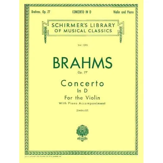 Brahms Violinkonzert D-Dur op. 77 Noten für Violine
