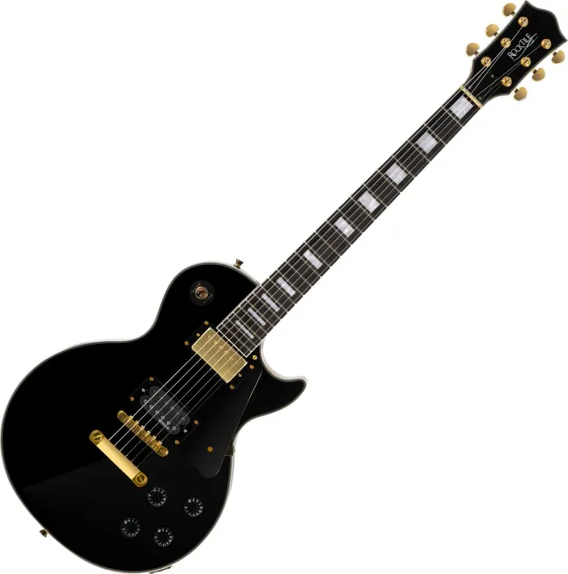 Rocktile Pro L-200BK Deluxe E-Gitarre Schwarz Humbucker